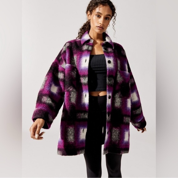 IRO Jackets & Blazers - IRO Paris Harwel Plaid Shirt Jacket - Oversized wool blend